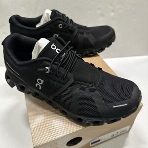 On Running Cloud 5 Womens  9 All Black Running Shoes 59.98905 New w Box Laces